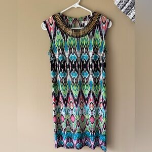 Dress Barn colorful sleeveless dress